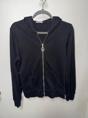 Allen Allen black zip up jacket